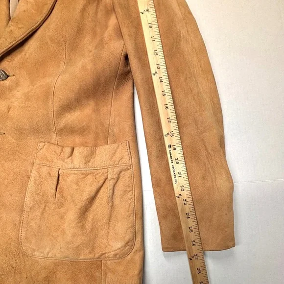 VTG Scully Jacket Mens 42L Soft Leather Suede Western Cowboy Rancher Two Button - Picture 7 of 12